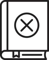 Create a Restriction-Themed Icon of a Closed Book with an 'X' vector