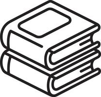 Clean Icon of Two Stacked Books vector