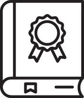 Minimalistic Illustration of a Closed Book with Learning Symbol vector