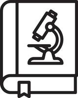 Creative Book Icon with Microscope Symbol for Study Themes vector