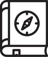Minimalistic Art Icon of a Closed Book with Campus Symbol vector