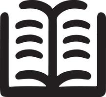 Modern Open Book Illustration Icon for Creative Branding Concepts vector