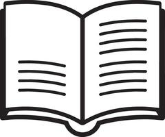 Symmetrical Open Book Icon for Artistic Purposes vector