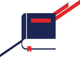 Minimalistic Closed Book Design. Clean and Modern Art Icon vector