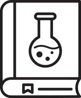 Closed Book with Beaker for Science and Knowledge vector