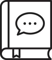 Minimalistic Book Icon with Speech Bubble vector