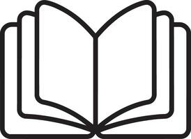 Modern and Clean Open Book Icon for Educational Themes vector