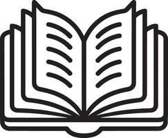 Clean Open Book Icon for Digital and Literary Media Projects vector