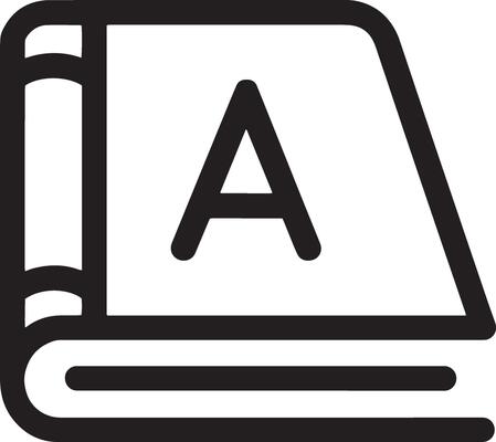 Closed Book with the Letter A Design