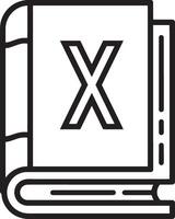 Create a Minimalistic Closed Book with an 'X' Symbol vector