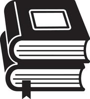 Minimalistic Icon of Two Stacked Books for Knowledge and Learning vector
