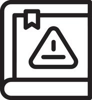 Closed Book with Triangle Symbol vector
