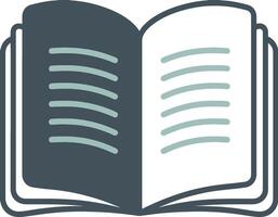 Design a Minimalistic Open Book Icon for Literature Branding vector