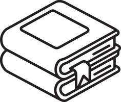 Minimalistic Icon of Stacked Books for Digital Use vector