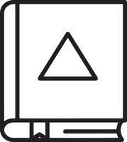 Creative Illustration of a Closed Book with a Geometric Triangle vector