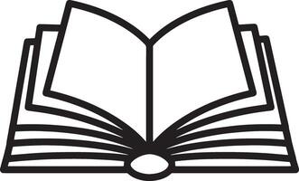 Clean Open Book Icon for Educational Themes vector