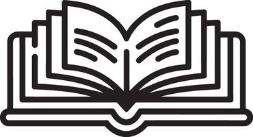 Clean and Modern Open Book Icon Design for Art and Illustration vector