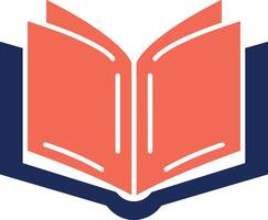 Sleek Open Book Icon with a Modern Artistic Touch vector