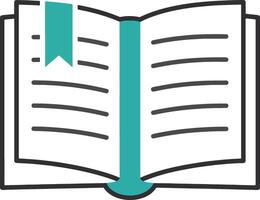 Open Book Illustration Icon for Modern Branding vector