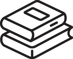 Create a Clean and Minimalistic Icon of Two Stacked Books for Knowledge and Learning vector