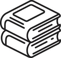 Two Stacked Books with a Minimalistic Approach vector