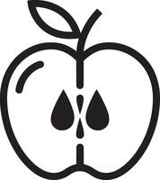 Apple Art on a Plain White Background vector