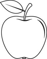 Sophisticated Apple Art with a Crisp White Background vector