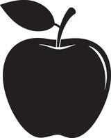 Sleek Silhouette Apple Design with a Modern White Background vector