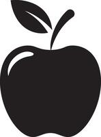 Contemporary Apple Silhouette Art with Clean White Background vector