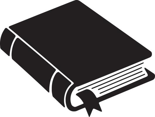 Minimalistic Illustration of a Closed Book