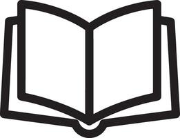 Modern Open Book Icon with Sleek and Clean Lines vector