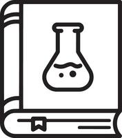 Closed Book with Beaker for Educational Branding vector