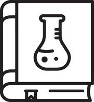A Minimalistic Book Icon with a Beaker Symbol vector