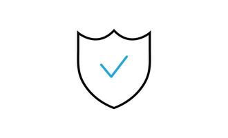 Representing Safety and Protection. Security settings icon. Secure Shield Icon with Check Mark. vector