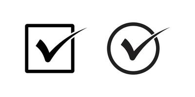Checkmark Icon in a Square. Check Mark or Tick in Box. Tick Sign in Box. vector