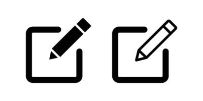 Edit Box Icon with Pen Illustrates Easy Content Modification. Edit Icon. vector