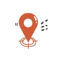 a location pin icon with a dot on it vector