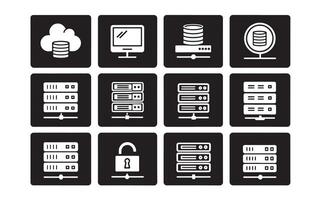 Server and Network Management Icon Pack for Technology vector