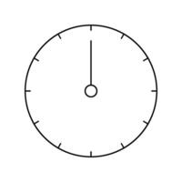 line 12 o'clock icon vector