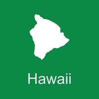 Hawaii island map icon vector