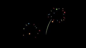 A fireworks loop animation video