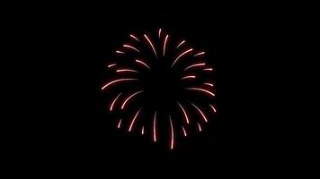 A glowing fireworks loop animation video