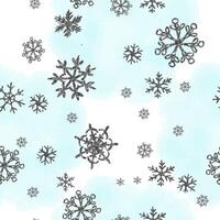 Silver snow seamless pattern vector