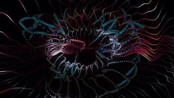 Abstract Line Particles Background. Abstract Dark Line Particles Wave Background . 4K And Loop Line Particles Background. video