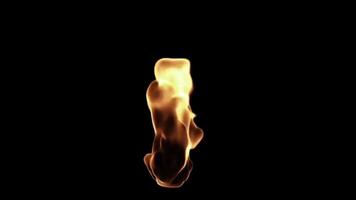 Fire isolated on black color. Great for VFX overlay in Cinematic films using blending modes video
