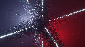 vermelho e branco surpreendente ficção científica abstrato fundo vj ciclo Eu 4k video