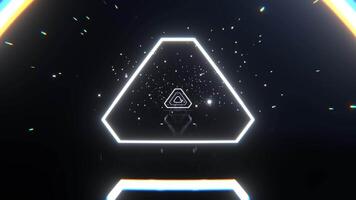 White Sci-Fi Neon Strobe Tunnel Background VJ Loop I 4K video