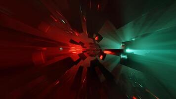 Red and Turquoise Spectacular Beautiful Sci-Fi Infinity Tunnel Background VJ Loop I 4K video