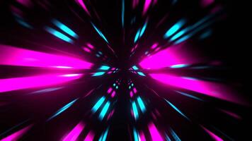 Cyan and Pink Infinity Neon Abstract Tunnel Background VJ Loop I 4K video