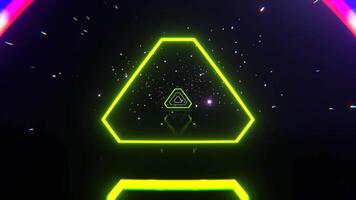 Purple and Light Green Sci-Fi Neon Strobe Tunnel Background VJ Loop I 4K video